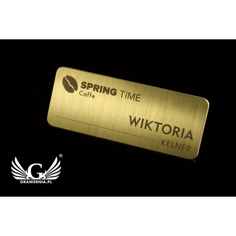 Exclusive Employee ID Badge - 66x26mm - ID042 - Brass