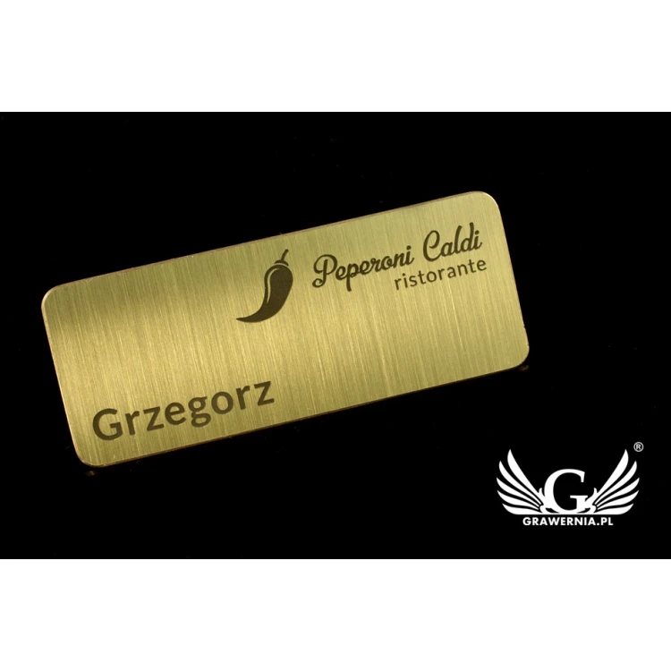 Exclusive Employee ID Badge - 66x26mm - ID042 - Brass
