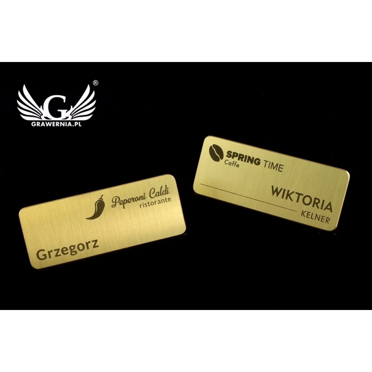 Exclusive Employee ID Badge - 66x26mm - ID042 - Brass