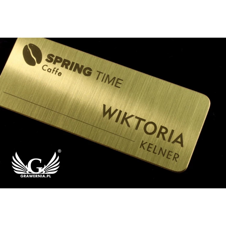 Exclusive Employee ID Badge - 66x26mm - ID042 - Brass