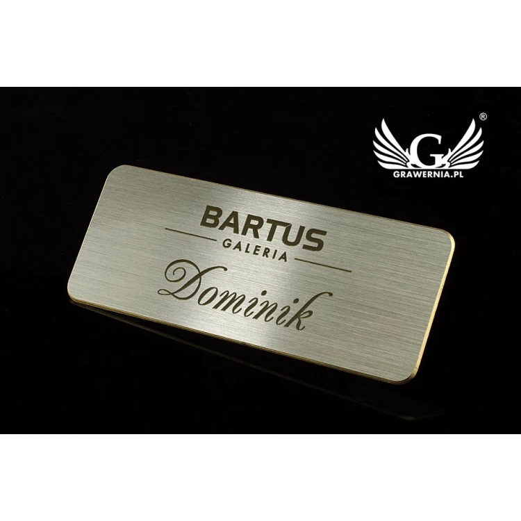 Exclusive Employee ID Badge - 66x26mm - ID043 - Silver Plated Brass
