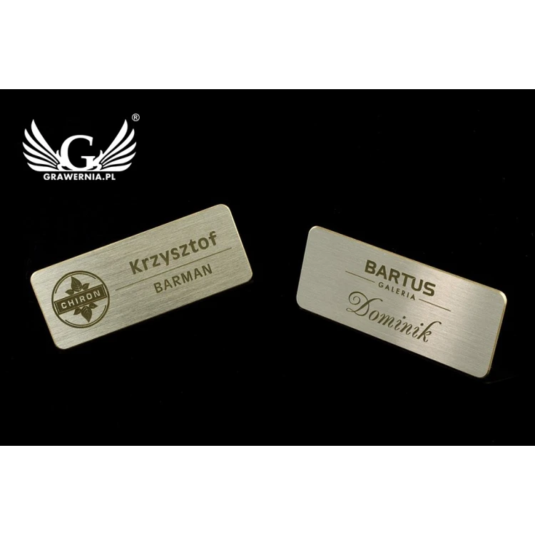 Exclusive Employee ID Badge - 66x26mm - ID043 - Silver Plated Brass