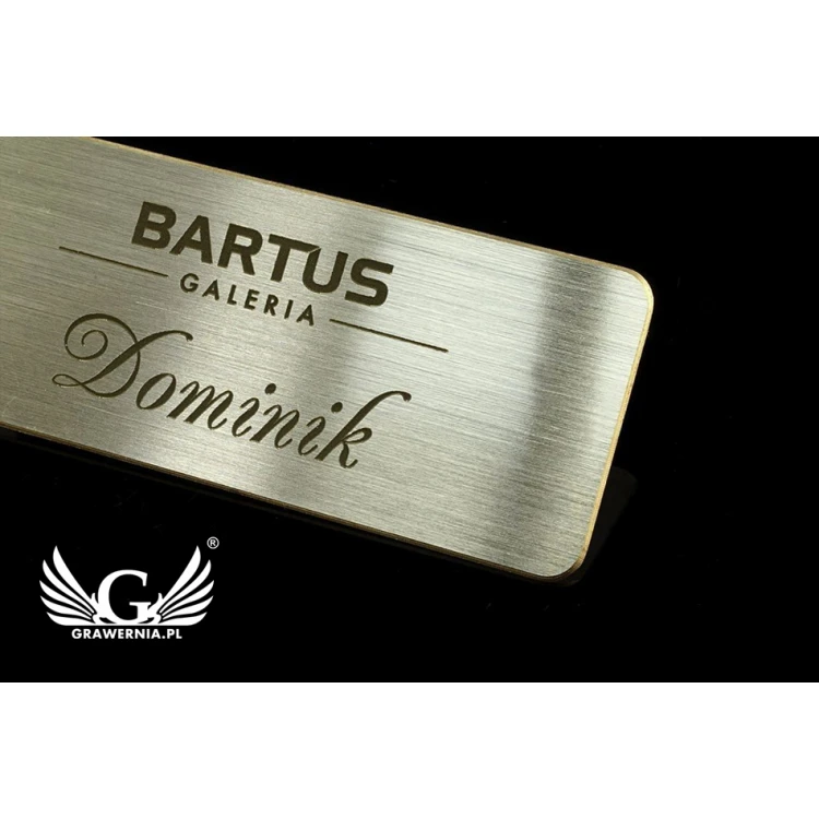 Exclusive Employee ID Badge - 66x26mm - ID043 - Silver Plated Brass