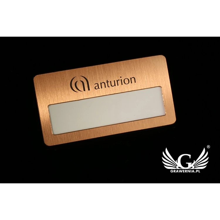 Exclusive ID Badge with Window - 68x36mm - ID044 - Copper