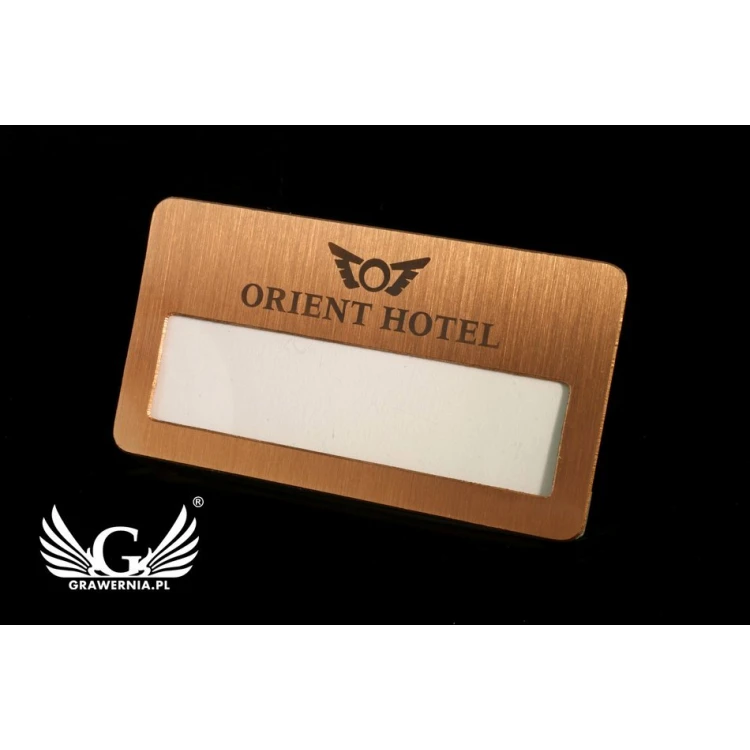 Exclusive ID Badge with Window - 68x36mm - ID044 - Copper