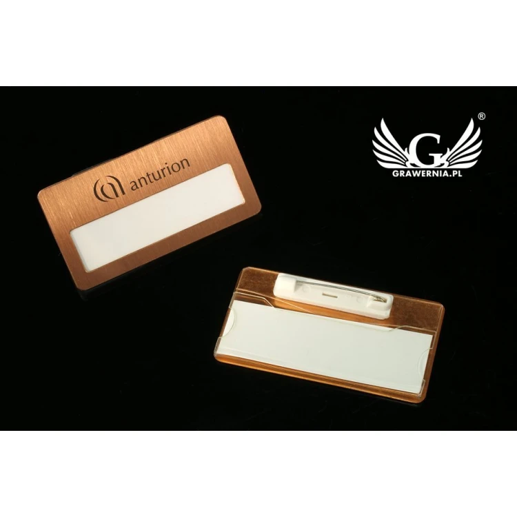 Exclusive ID Badge with Window - 68x36mm - ID044 - Copper