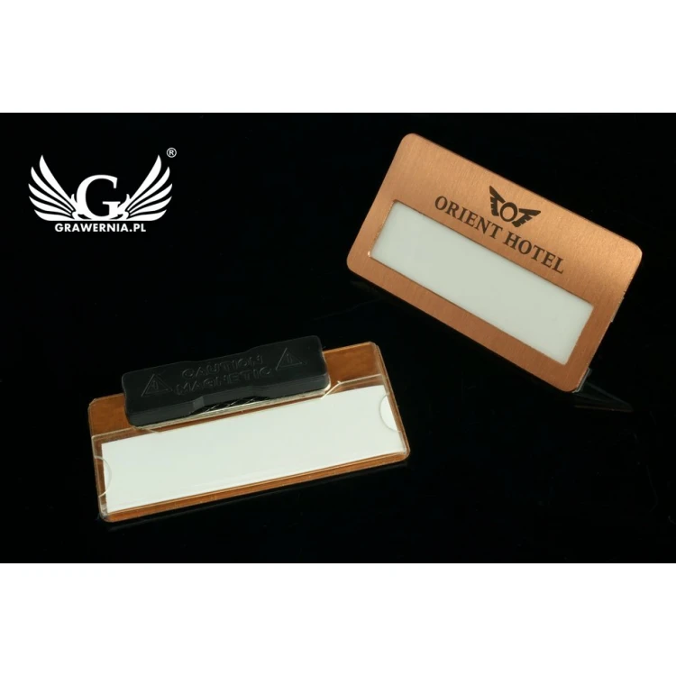 Exclusive ID Badge with Window - 68x36mm - ID044 - Copper