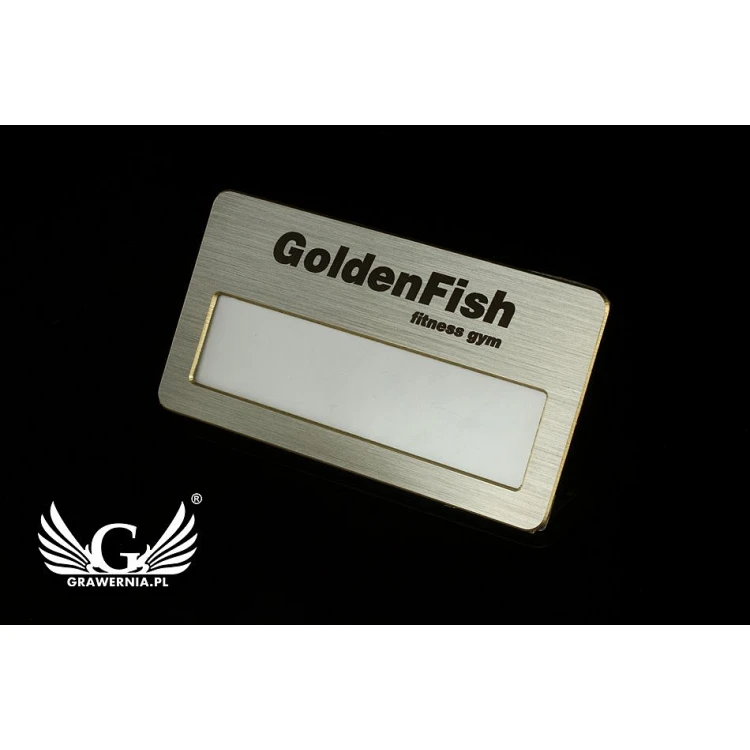 Exclusive ID Badge with Window - 68x36mm - ID046 - Silver Plated Brass