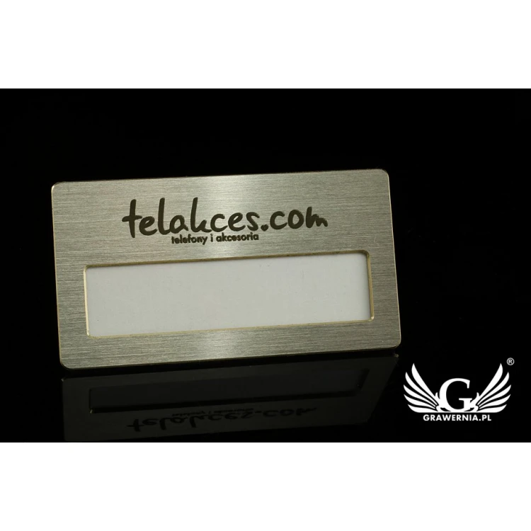 Exclusive ID Badge with Window - 68x36mm - ID046 - Silver Plated Brass