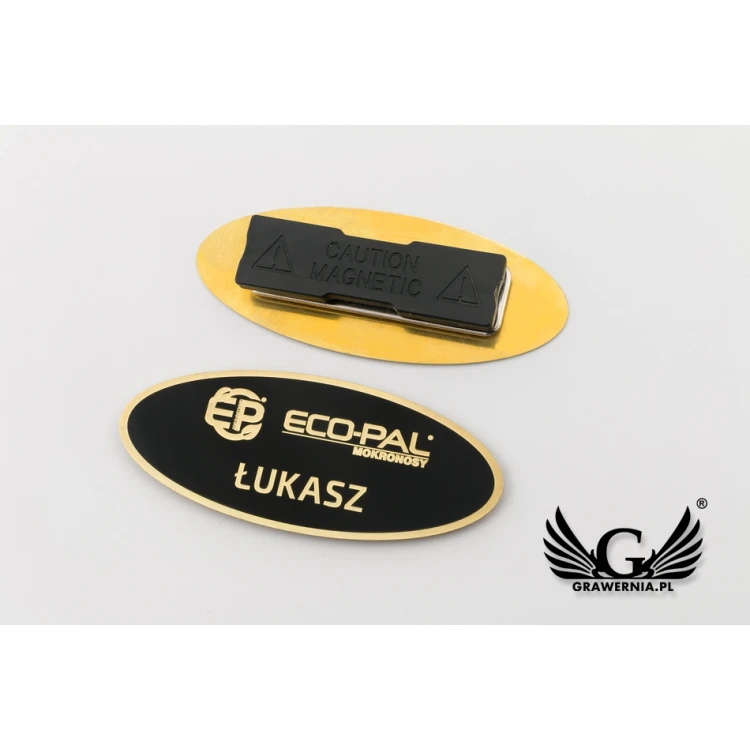 Exclusive Brass ID Tag - 66x26mm - Coated Brass - ID067