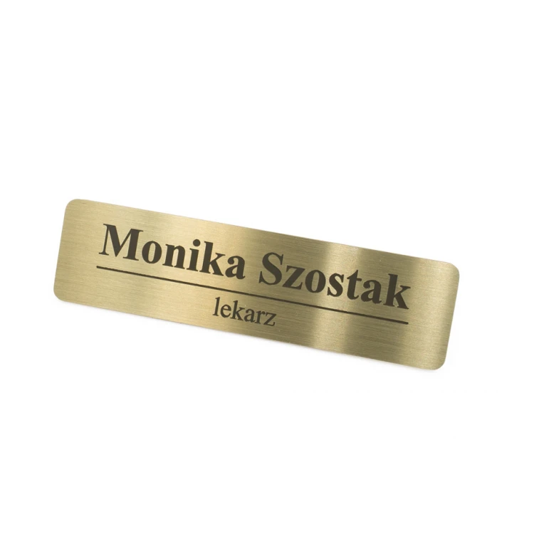 Exclusive Employee ID Badge - 64x17mm - ID039 - Brass