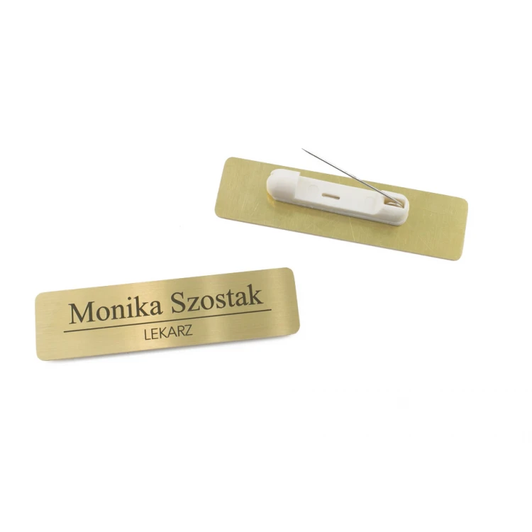 Exclusive Employee ID Badge - 64x17mm - ID039 - Brass