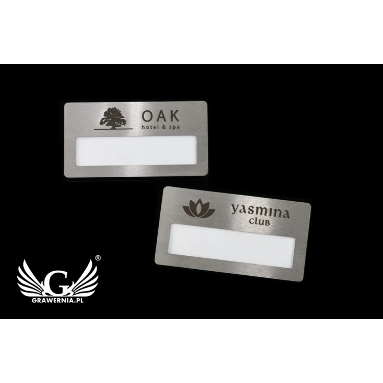 Exclusive ID Badge with Window - 68x36mm - ID092 - Steel