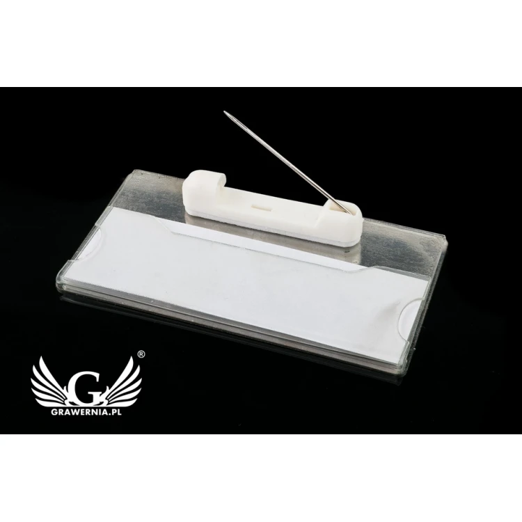 Exclusive ID Badge with Window - 68x36mm - ID092 - Steel
