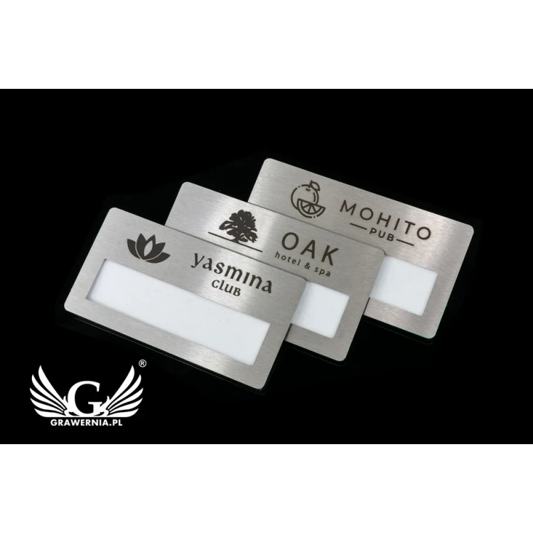 Exclusive ID Badge with Window - 68x36mm - ID092 - Steel