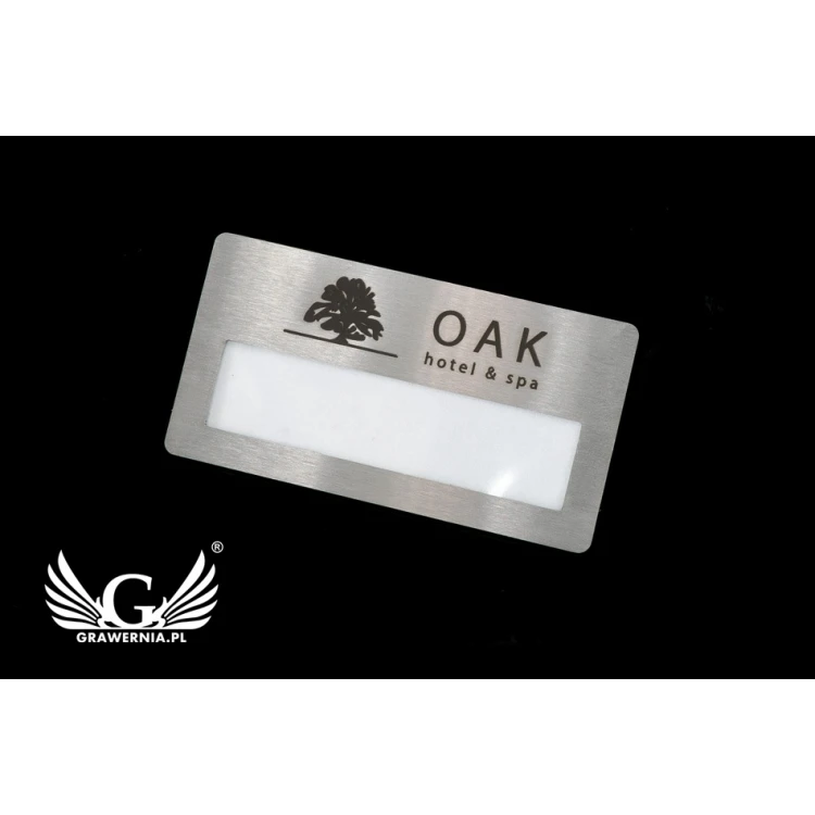 Exclusive ID Badge with Window - 68x36mm - ID092 - Steel