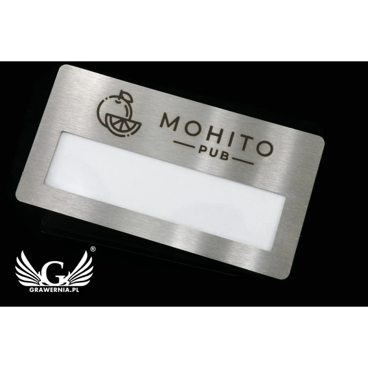 Exclusive ID Badge with Window - 68x36mm - ID092 - Steel