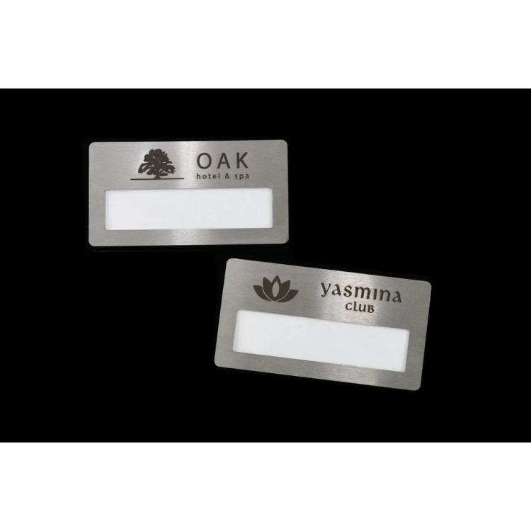 Exclusive ID Badge with Window - 68x36mm - ID092 - Steel