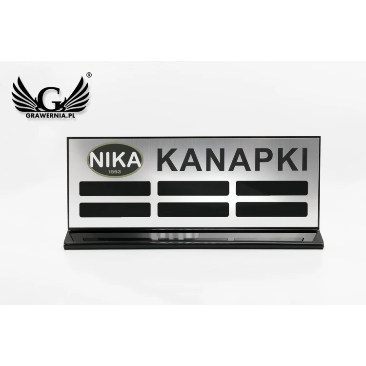 Acrylic Display Stand for Replaceable Notes - size: 356x145mm - model K012