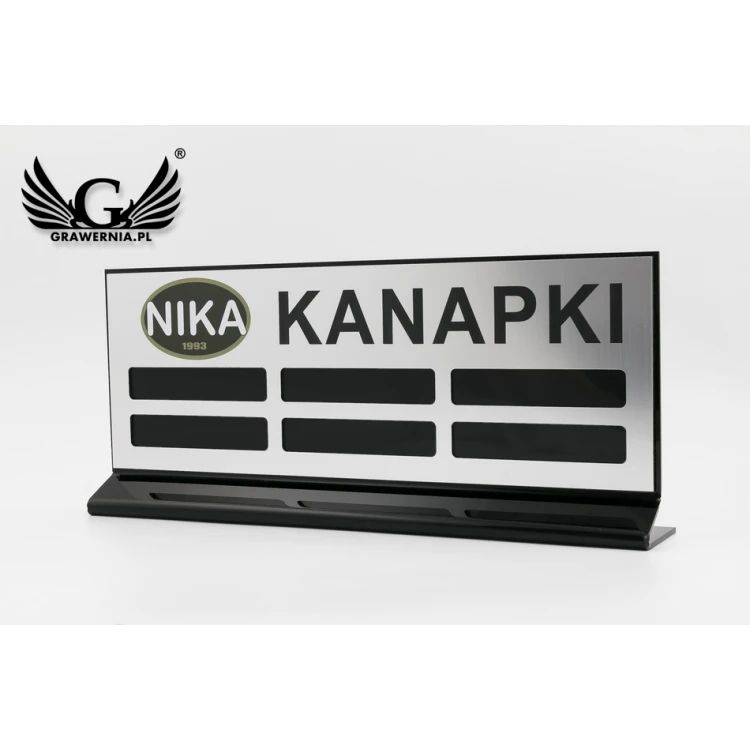 Acrylic Display Stand for Replaceable Notes - size: 356x145mm - model K012