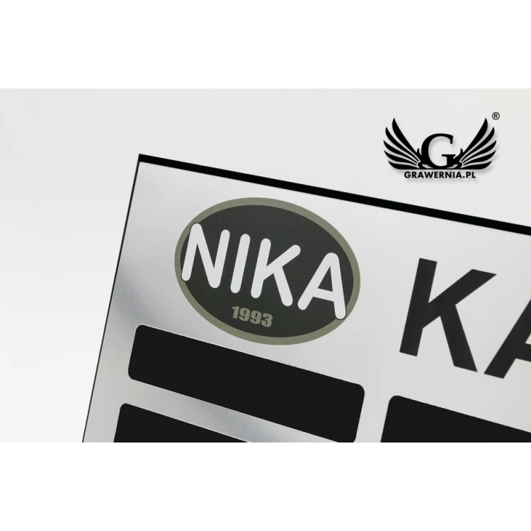 Acrylic Display Stand for Replaceable Notes - size: 356x145mm - model K012