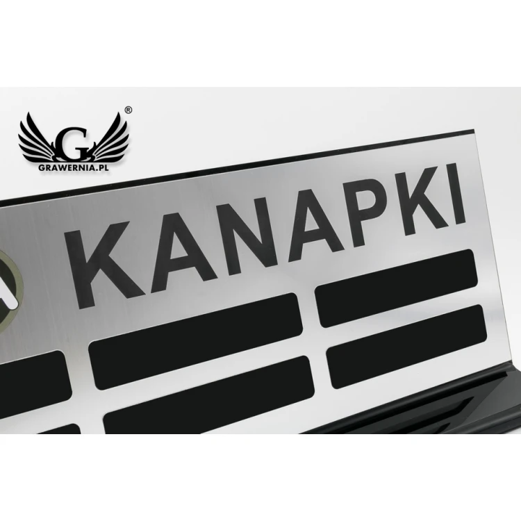Acrylic Display Stand for Replaceable Notes - size: 356x145mm - model K012