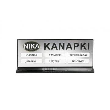 Acrylic Display Stand for Replaceable Notes - size: 356x145mm - model K012