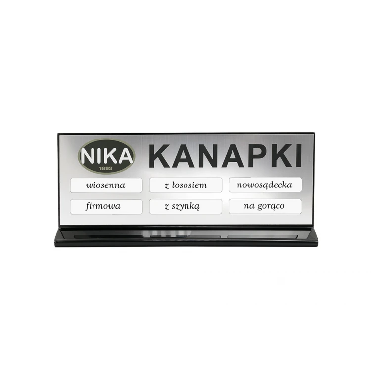 Acrylic Display Stand for Replaceable Notes - size: 356x145mm - model K012