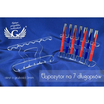 Acrylic Pen Display Stand for 7 Pens - Model D001