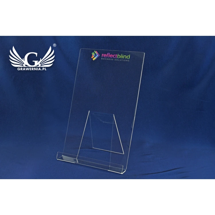 Acrylic Display Stand - A4 size - UV print logo - model K005