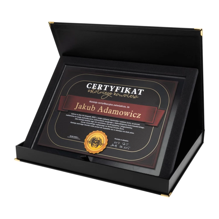 Elegant Bachelor Party Diploma - UV Print - DUV101