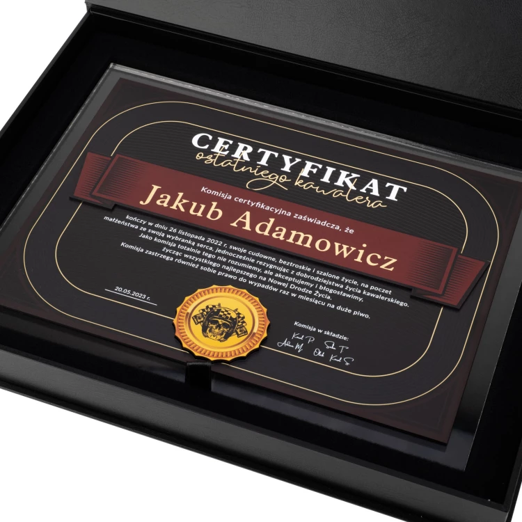 Elegant Bachelor Party Diploma - UV Print - DUV101