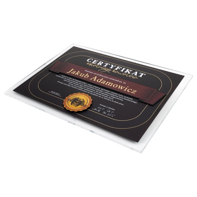 Elegant Bachelor Party Diploma - UV Print - DUV101