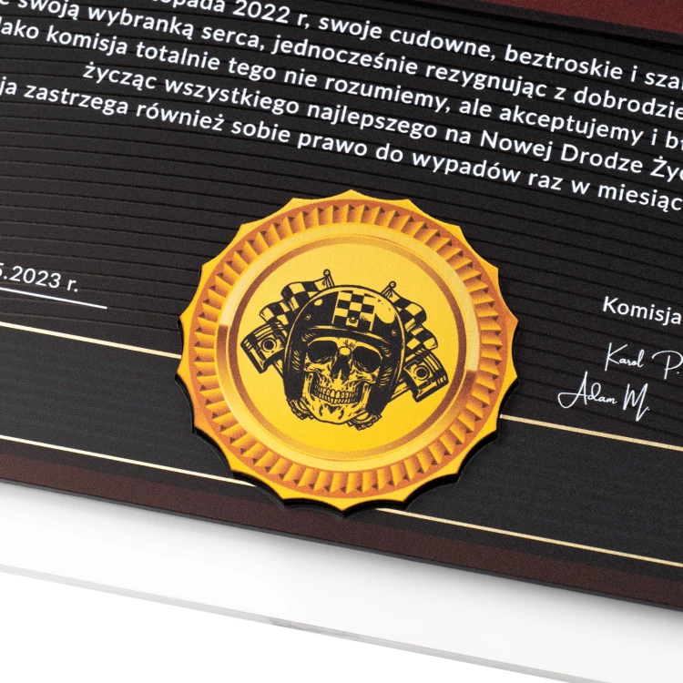 Elegant Bachelor Party Diploma - UV Print - DUV101