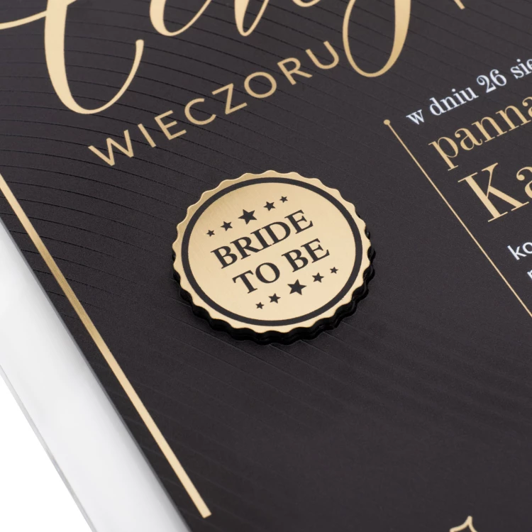 Elegant Bachelorette Party Diploma - size 304x228mm - DUV102
