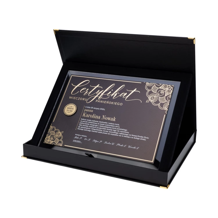 Elegant Bachelorette Party Diploma - size 304x228mm - DUV102