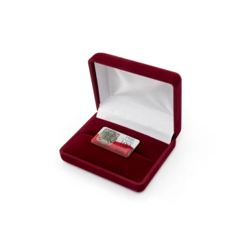 Burgundy Exclusive Case for Metal Pins - Dimensions: 75x58x30mm - ET045