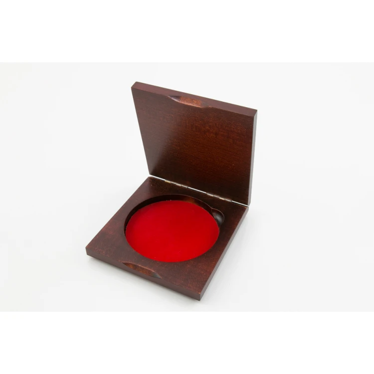 Wooden case box with single slot for 70mm diameter medal - KAS06
