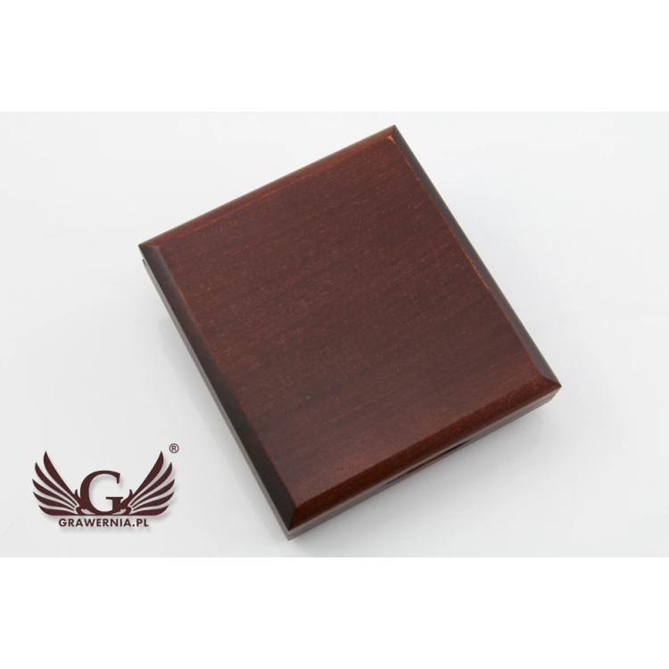 Wooden case box with single slot for 70mm diameter medal - KAS06
