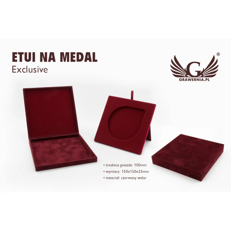 Exclusive Case for 100mm Diameter Medal - Burgundy - ET020