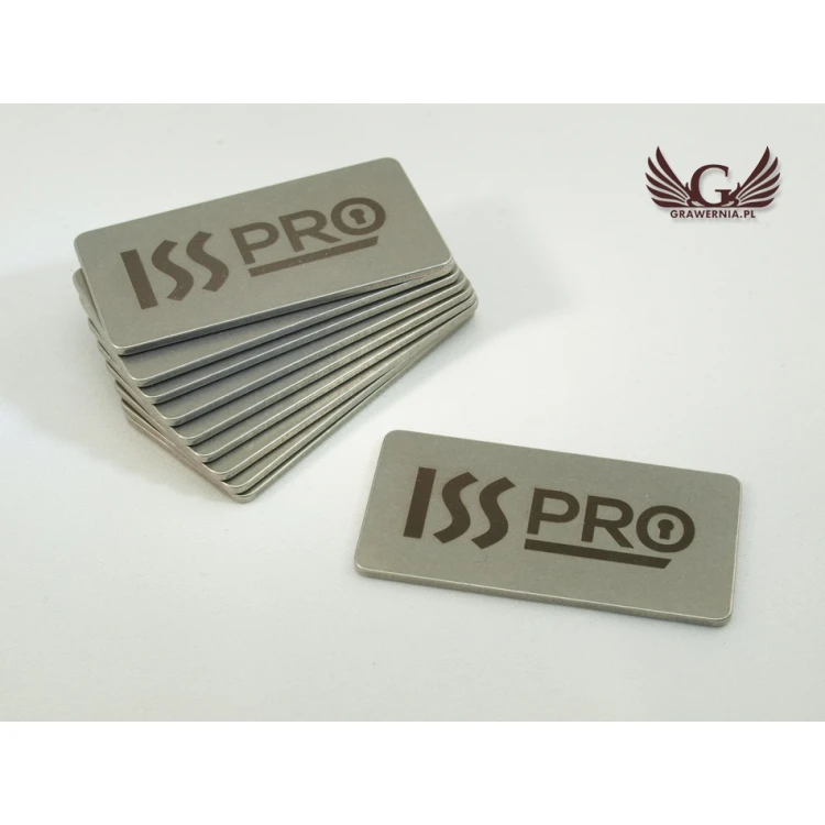 METAL PLATE WITH YOUR COMPANY'S LOGO - dimensions 50x25x1.5mm