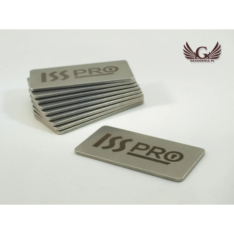 METAL PLATE WITH YOUR COMPANY'S LOGO - dimensions 50x25x1.5mm