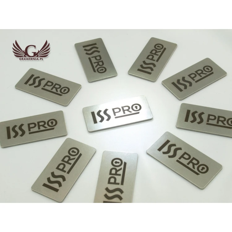 METAL PLATE WITH YOUR COMPANY'S LOGO - dimensions 50x25x1.5mm
