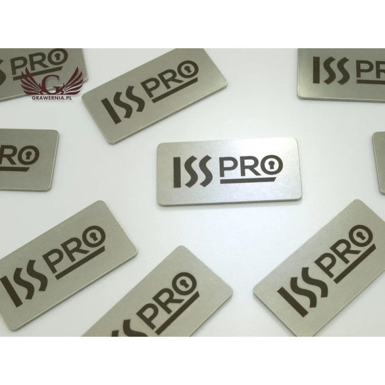 METAL PLATE WITH YOUR COMPANY'S LOGO - dimensions 50x25x1.5mm
