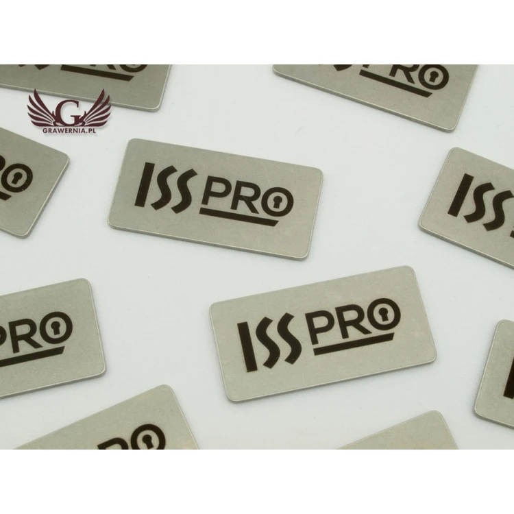 METAL PLATE WITH YOUR COMPANY'S LOGO - dimensions 50x25x1.5mm