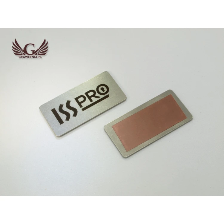 METAL PLATE WITH YOUR COMPANY'S LOGO - dimensions 50x25x1.5mm