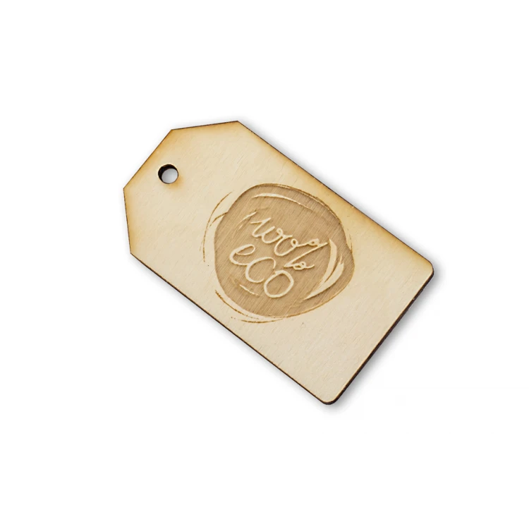 Wooden Labels, Laser Engraved Price Tags - Dimensions: 34x60mm - EDR020