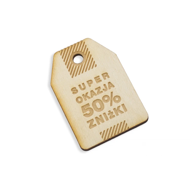 Wooden Labels, Laser Engraved Price Tags - Dimensions: 40x60mm - EDR017