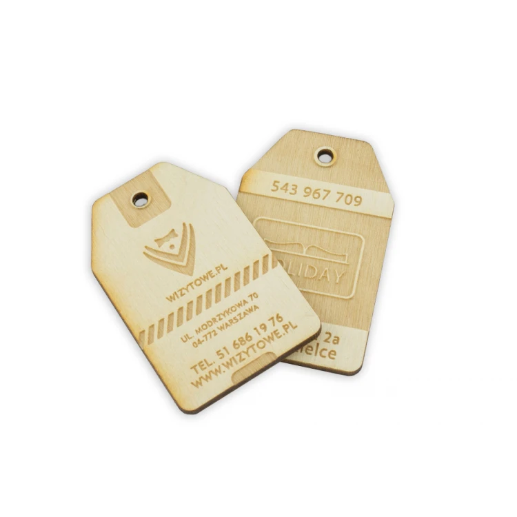 Wooden Labels, Laser Engraved Price Tags - Dimensions: 38x60mm - EDR018