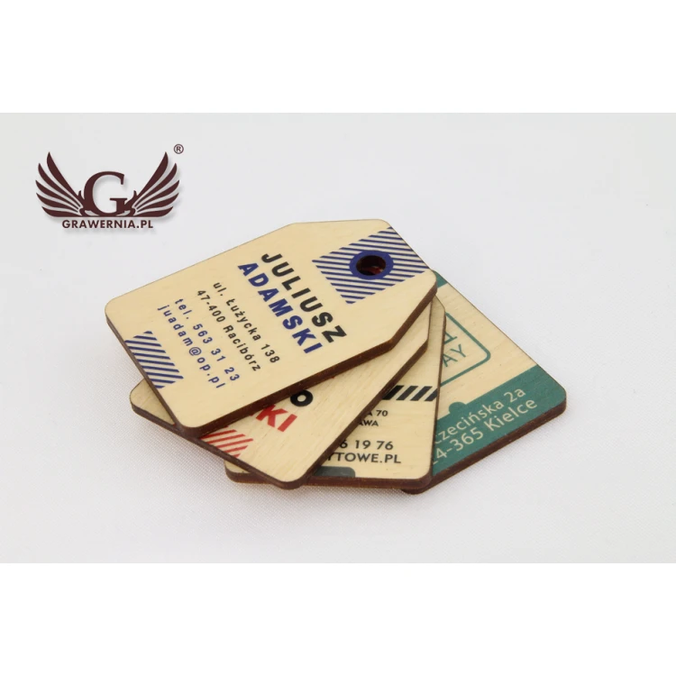 Wooden Labels, Price Tags - Dimensions: 40x60mm - UV Print - EDR001
